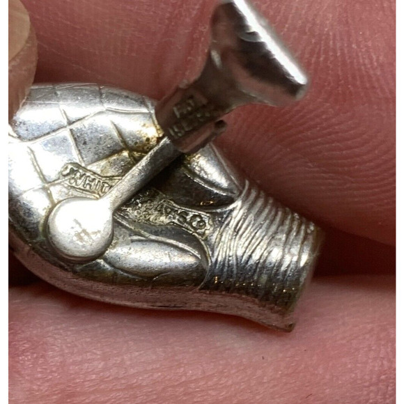 Vintage 1960's Whiting and Davis Snake Serpent Earrings Silver Tone Clip On Rare - Picture 3 of 6